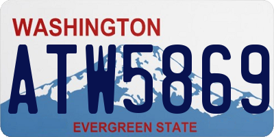 WA license plate ATW5869