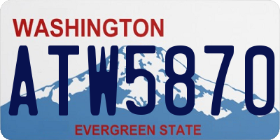 WA license plate ATW5870
