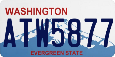 WA license plate ATW5877