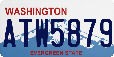 WA license plate ATW5879