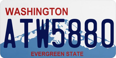 WA license plate ATW5880