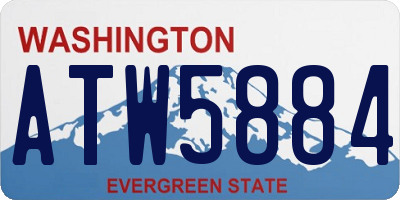 WA license plate ATW5884