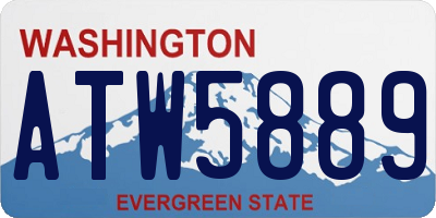WA license plate ATW5889