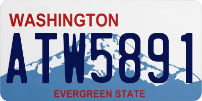 WA license plate ATW5891