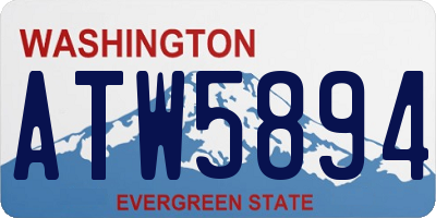 WA license plate ATW5894