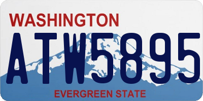 WA license plate ATW5895