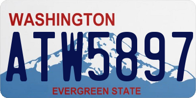 WA license plate ATW5897