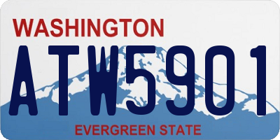 WA license plate ATW5901