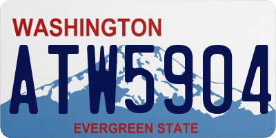 WA license plate ATW5904