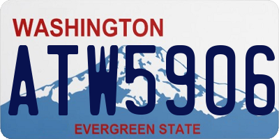 WA license plate ATW5906