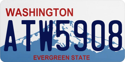 WA license plate ATW5908
