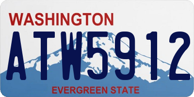 WA license plate ATW5912