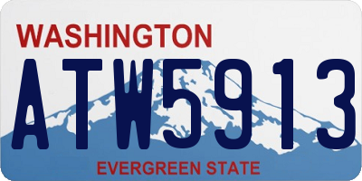 WA license plate ATW5913