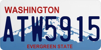 WA license plate ATW5915