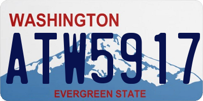 WA license plate ATW5917