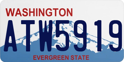 WA license plate ATW5919