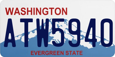 WA license plate ATW5940