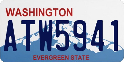 WA license plate ATW5941