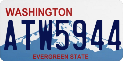 WA license plate ATW5944