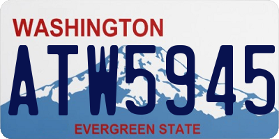 WA license plate ATW5945