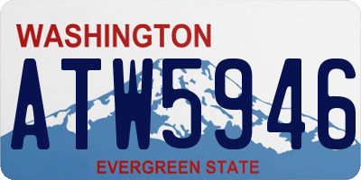 WA license plate ATW5946