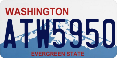 WA license plate ATW5950
