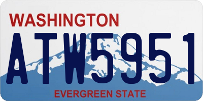 WA license plate ATW5951