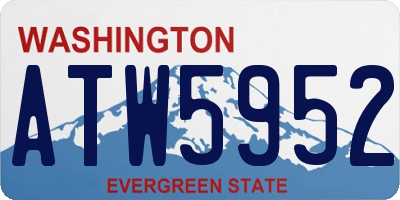 WA license plate ATW5952
