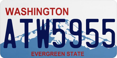 WA license plate ATW5955