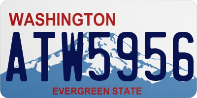 WA license plate ATW5956