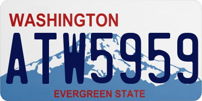 WA license plate ATW5959
