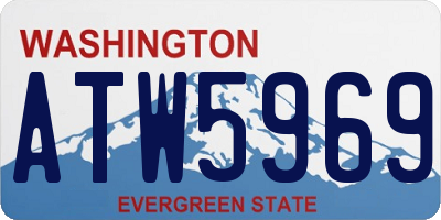 WA license plate ATW5969
