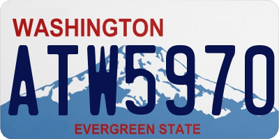 WA license plate ATW5970