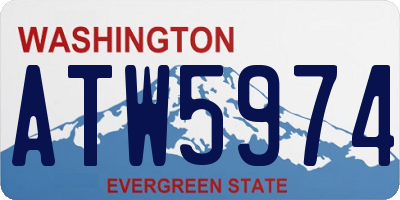 WA license plate ATW5974