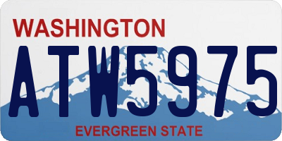 WA license plate ATW5975
