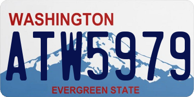 WA license plate ATW5979