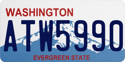 WA license plate ATW5990