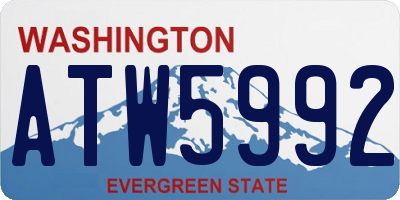 WA license plate ATW5992