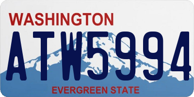 WA license plate ATW5994