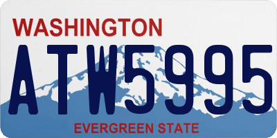 WA license plate ATW5995