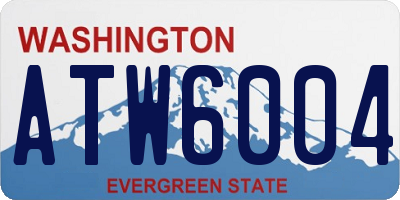 WA license plate ATW6004