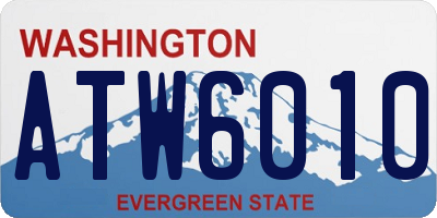 WA license plate ATW6010