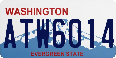 WA license plate ATW6014