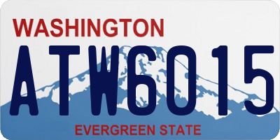 WA license plate ATW6015