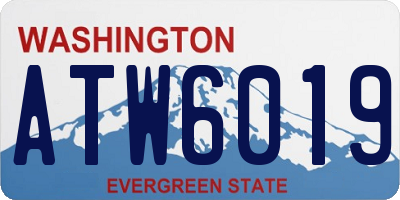 WA license plate ATW6019