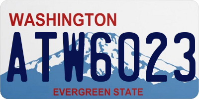 WA license plate ATW6023