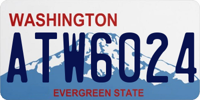 WA license plate ATW6024