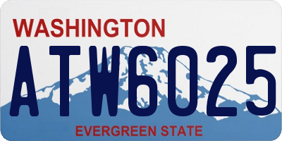 WA license plate ATW6025