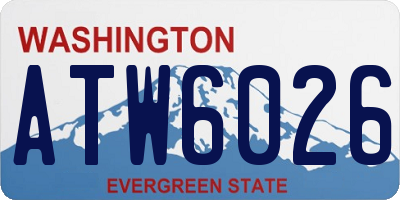 WA license plate ATW6026