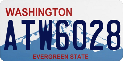 WA license plate ATW6028